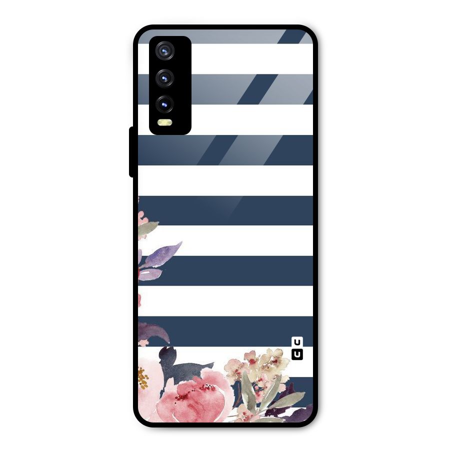 Floral Water Art Metal Back Case for Vivo Y20i