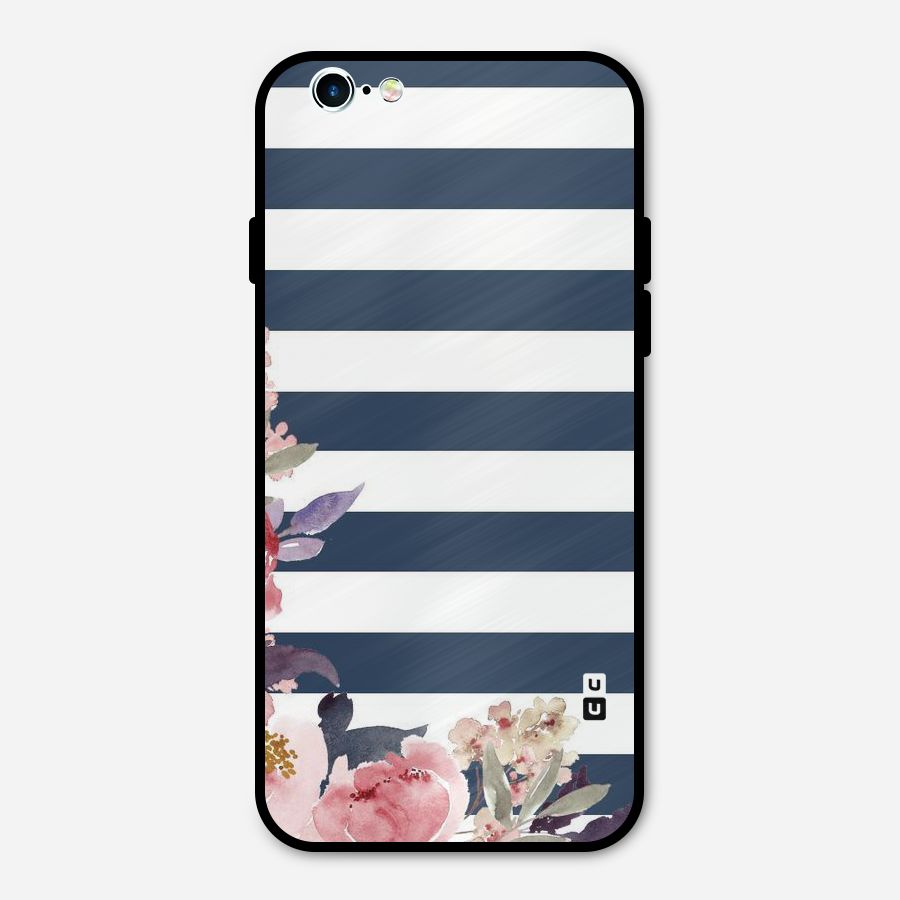 Floral Water Art Metal Back Case for iPhone 6 6s