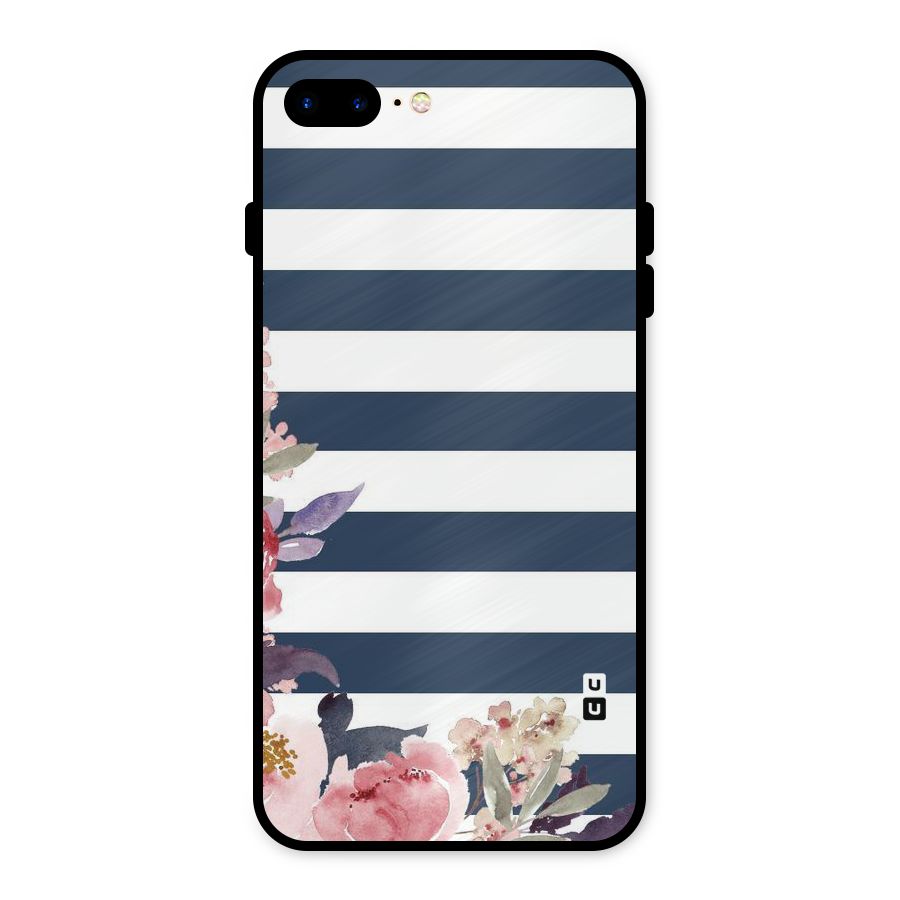 Floral Water Art Metal Back Case for iPhone 7 Plus