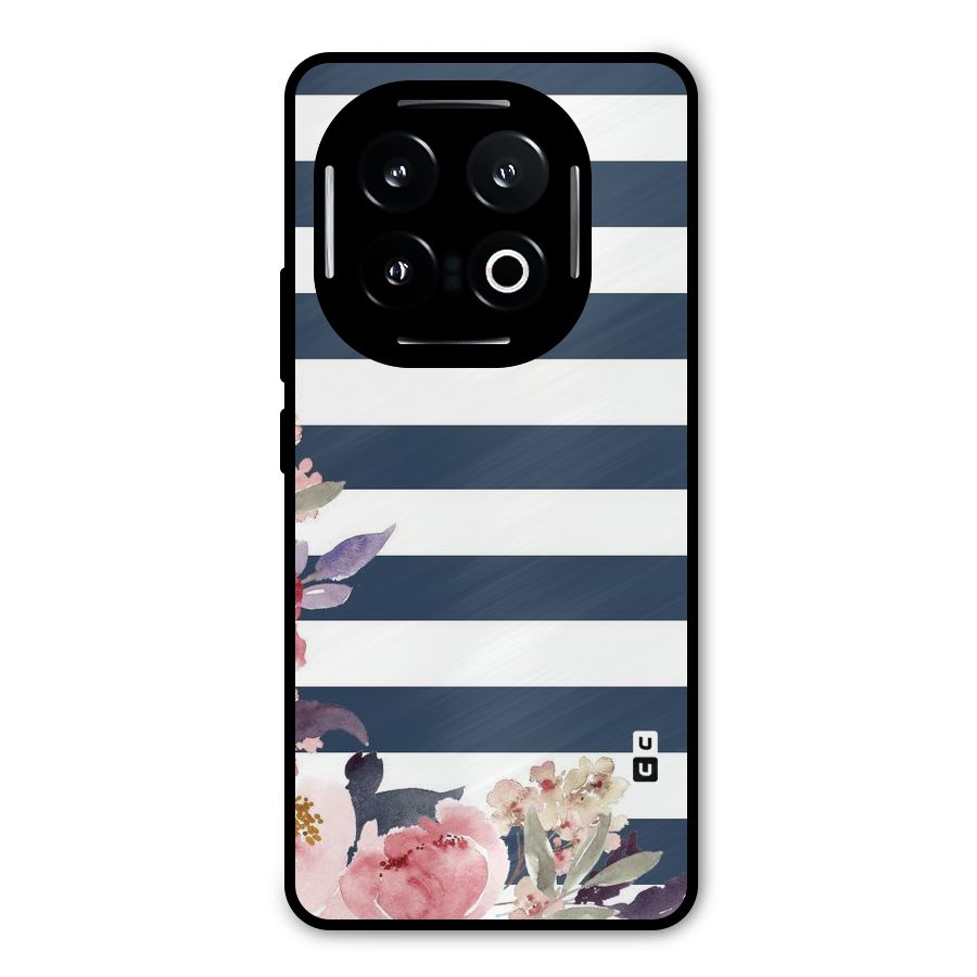 Floral Water Art Metal Back Case for iQOO 13