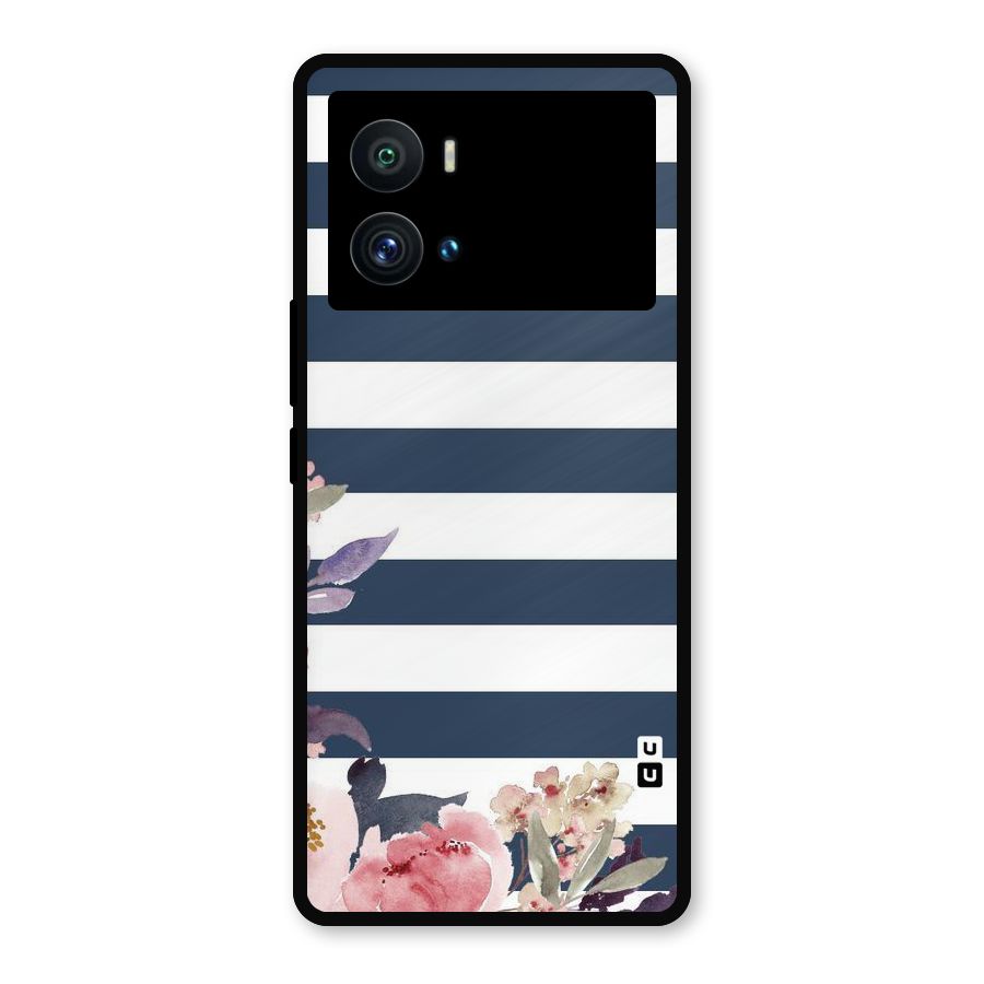 Floral Water Art Metal Back Case for iQOO 9 Pro