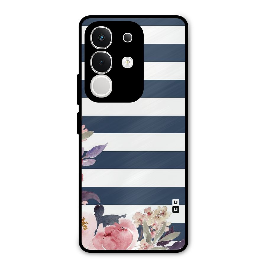 Floral Water Art Metal Back Case for iQOO Z10x