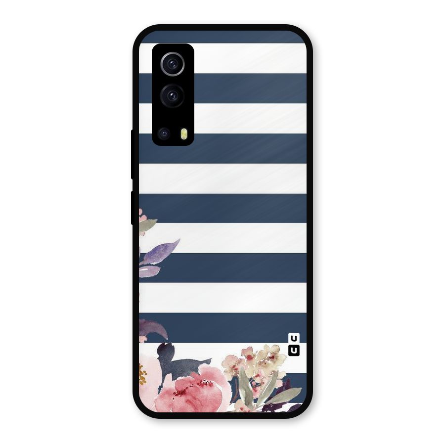 Floral Water Art Metal Back Case for iQOO Z3