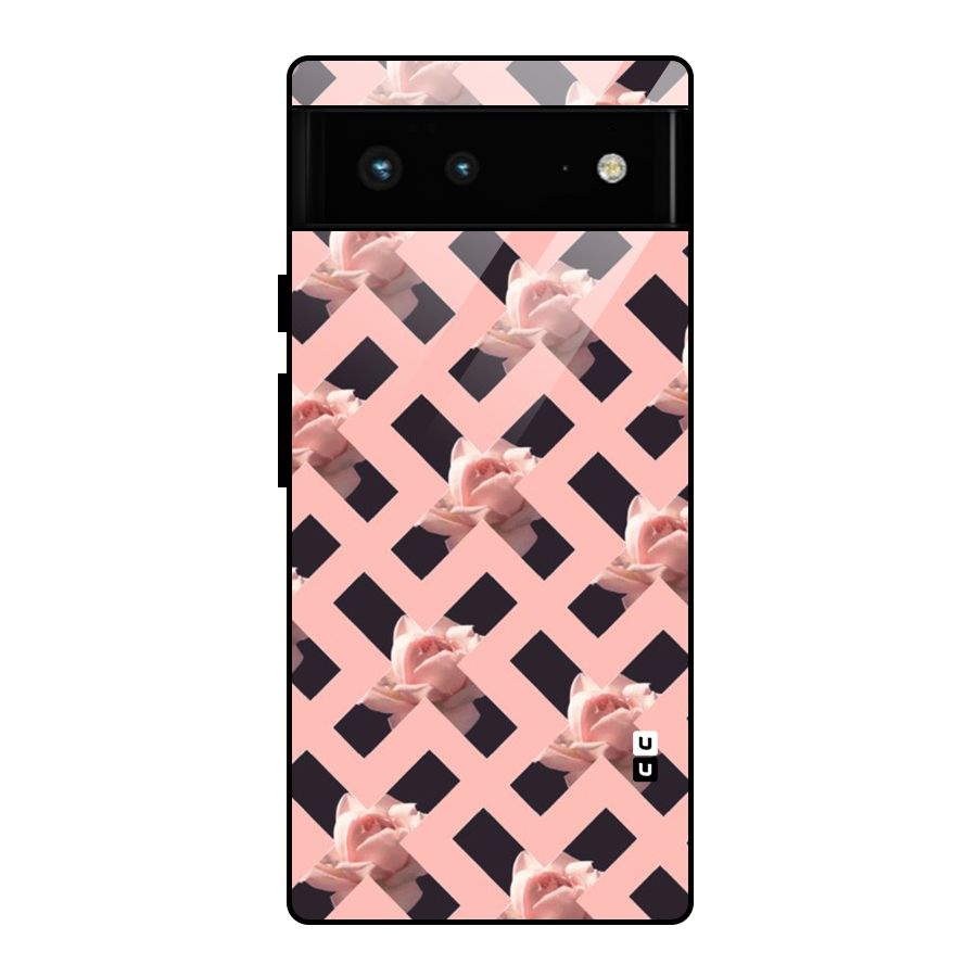 Floral X Design Glass Back Case for Google Pixel 6