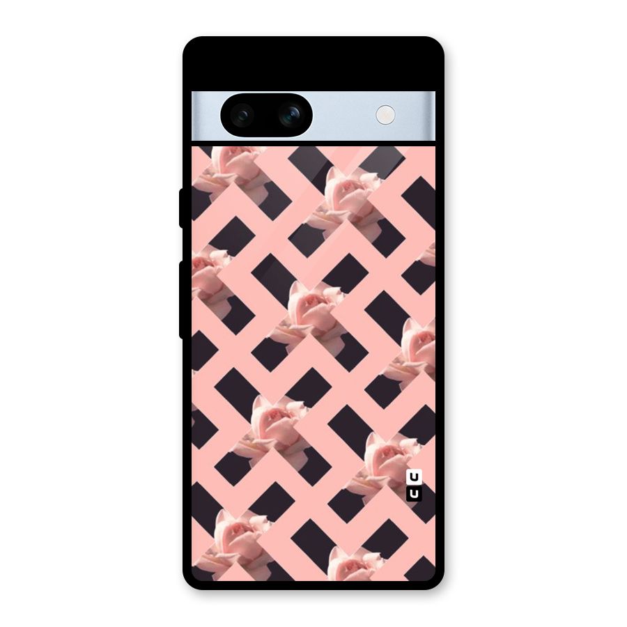 Floral X Design Glass Back Case for Google Pixel 7a