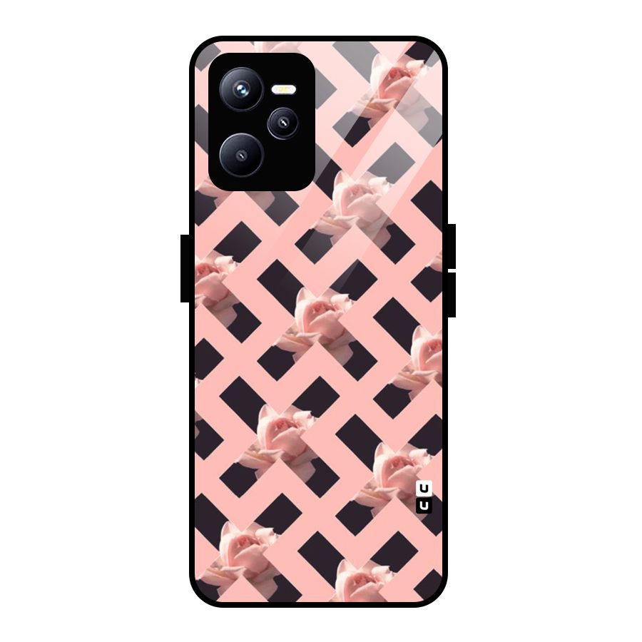 Floral X Design Glass Back Case for Realme C35
