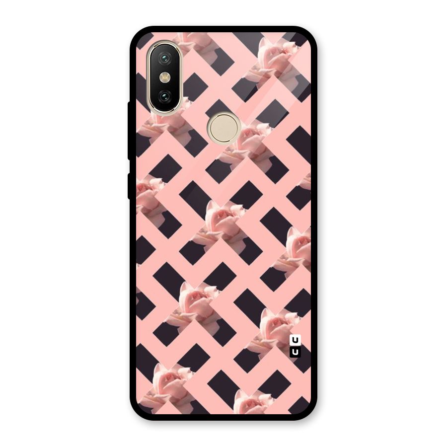 Floral X Design Glass Back Case for Redmi A1