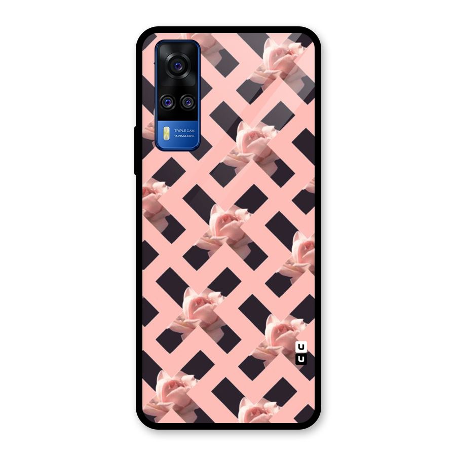 Floral X Design Glass Back Case for Vivo Y31