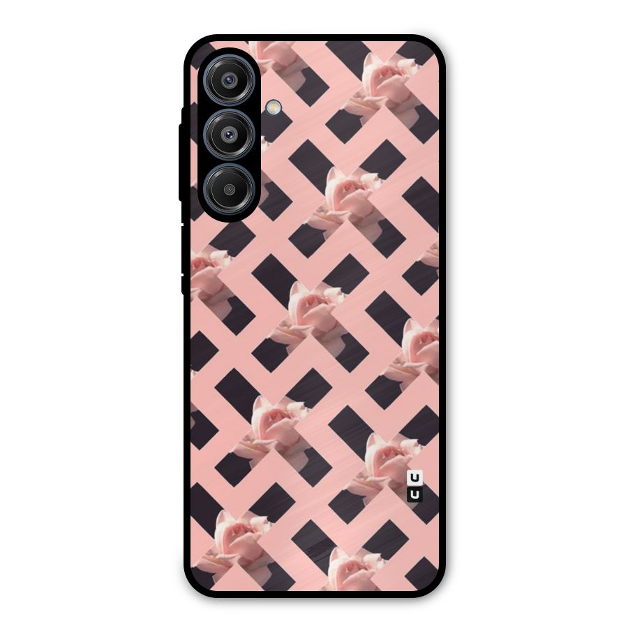 Floral X Design Metal Back Case for Galaxy A16 5G