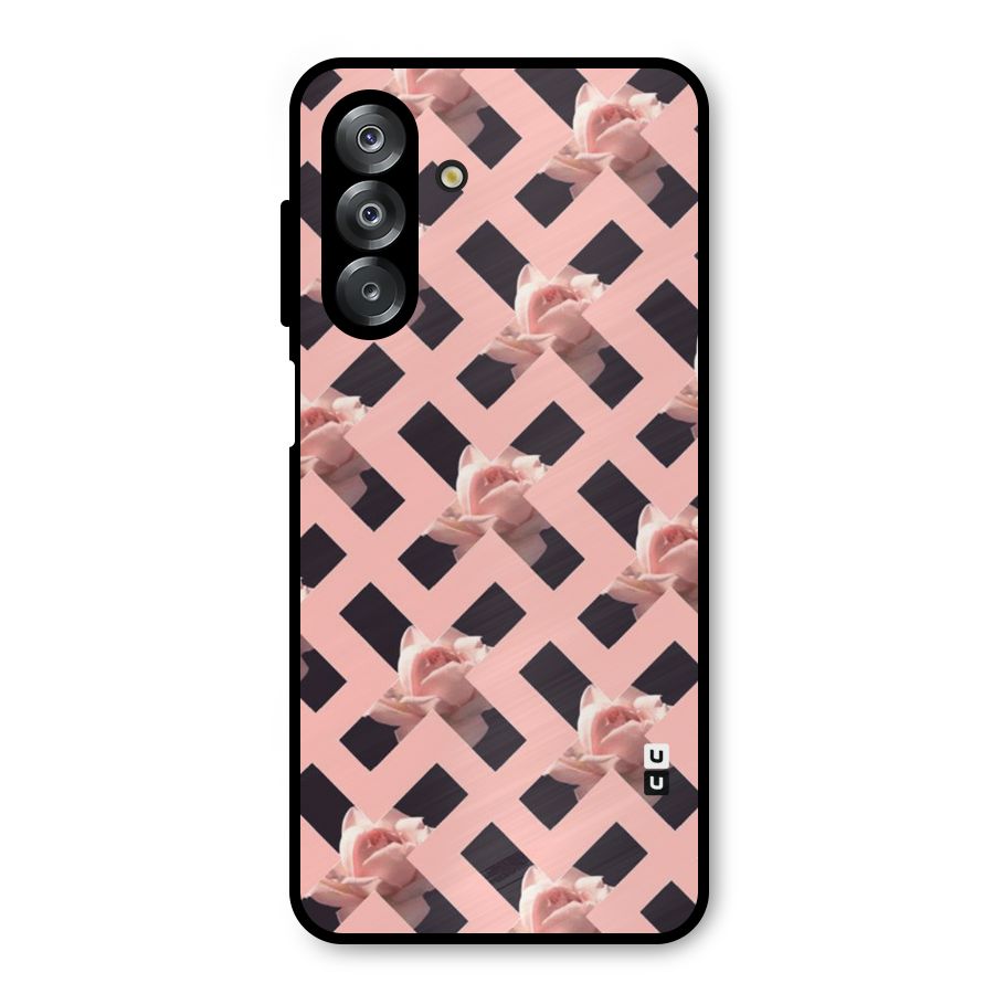 Floral X Design Metal Back Case for Galaxy A26