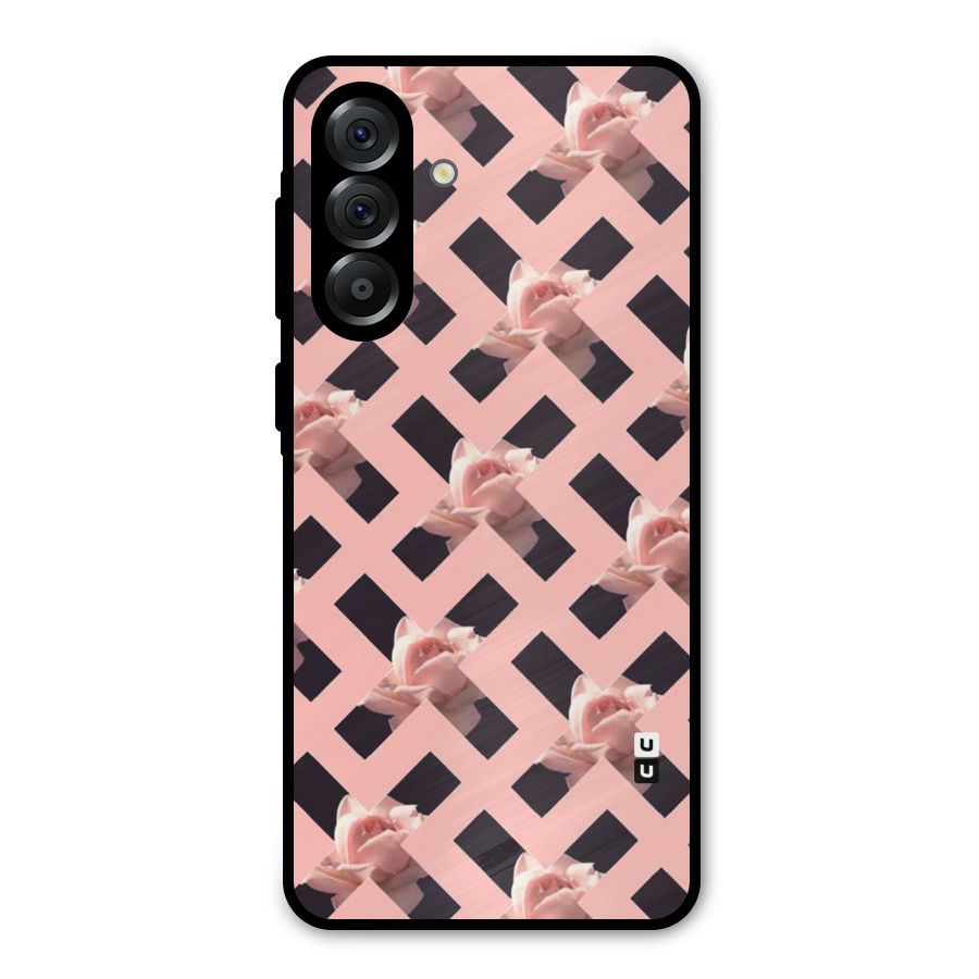 Floral X Design Metal Back Case for Galaxy A56