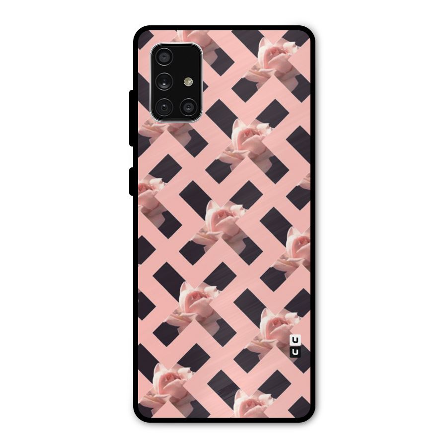 Floral X Design Metal Back Case for Galaxy A71