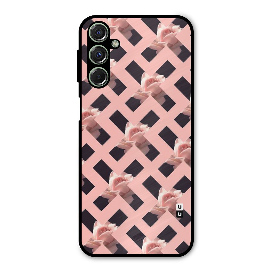 Floral X Design Metal Back Case for Galaxy F34