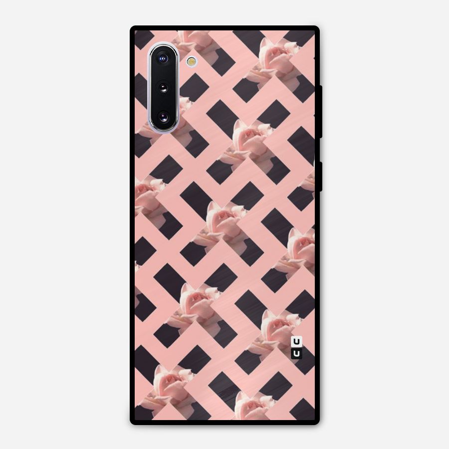 Floral X Design Metal Back Case for Galaxy Note 10