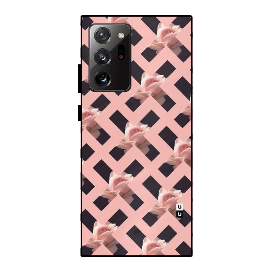 Floral X Design Metal Back Case for Galaxy Note 20 Ultra 5G