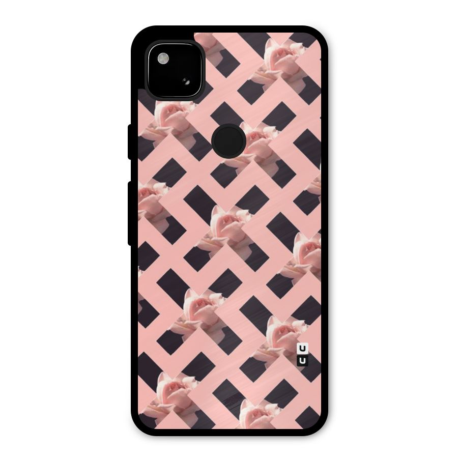 Floral X Design Metal Back Case for Google Pixel 4a