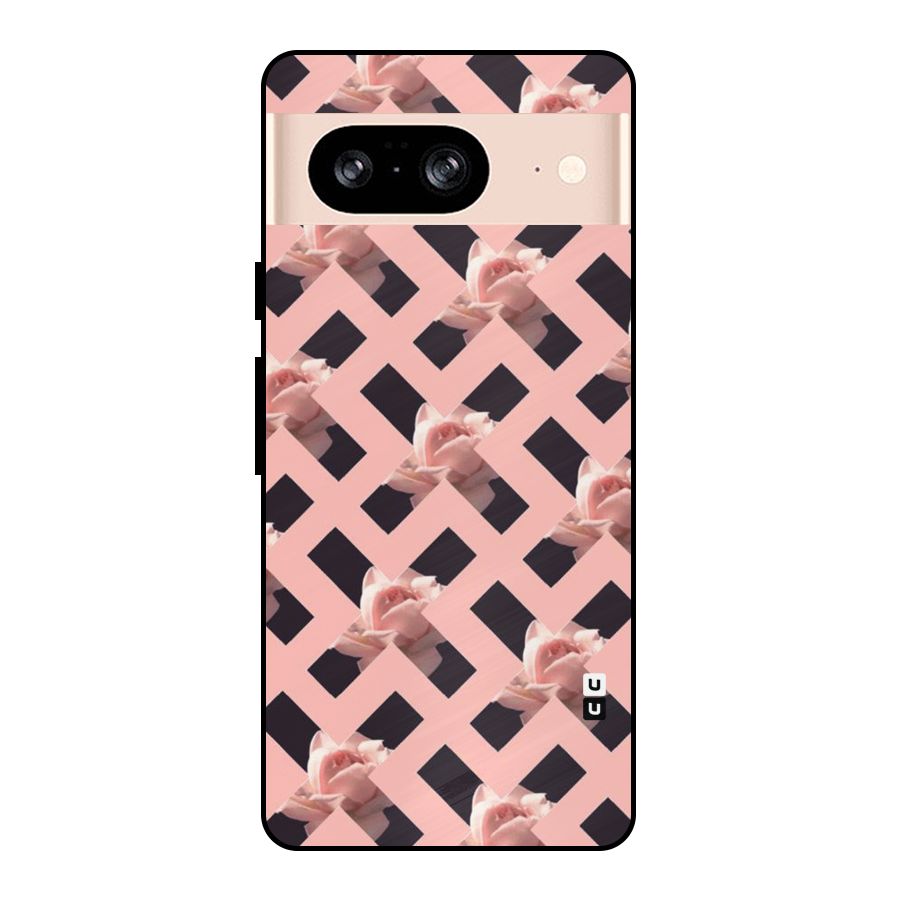 Floral X Design Metal Back Case for Google Pixel 8