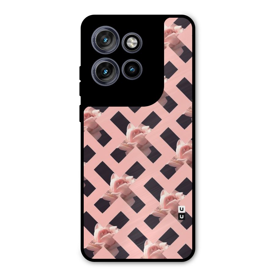 Floral X Design Metal Back Case for Motorola Edge 50 Neo