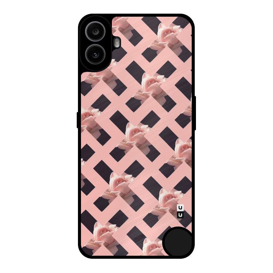 Floral X Design Metal Back Case for Nothing CMF Phone 1