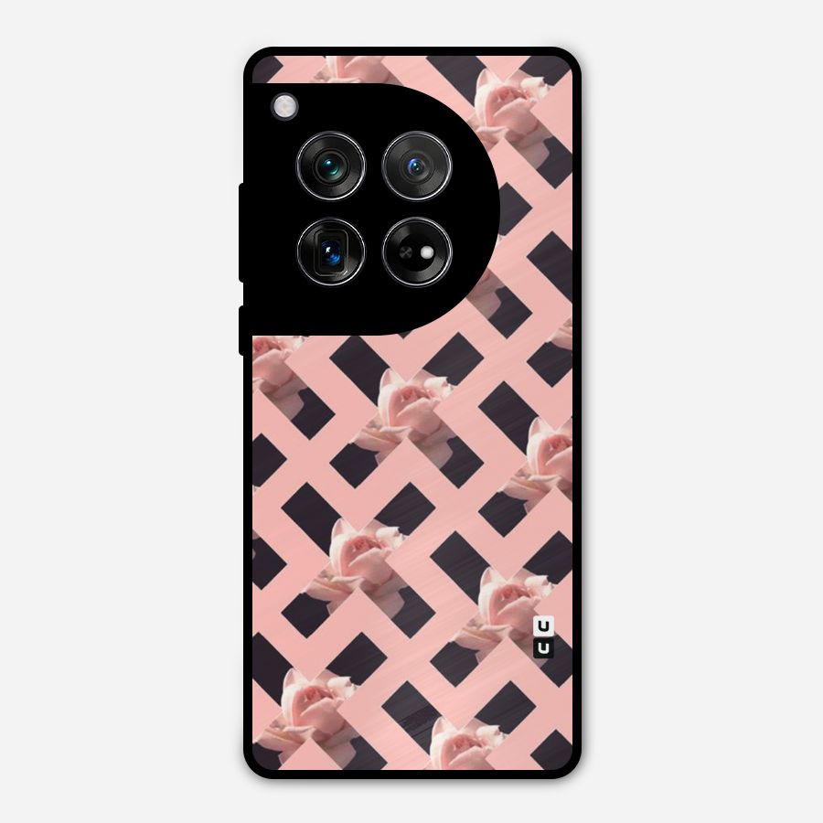 Floral X Design Metal Back Case for OnePlus 12