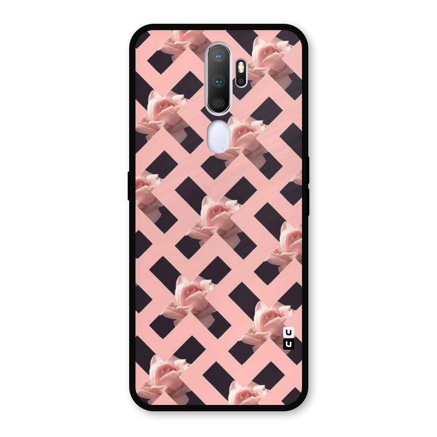 Floral X Design Metal Back Case for Oppo A5 (2020)