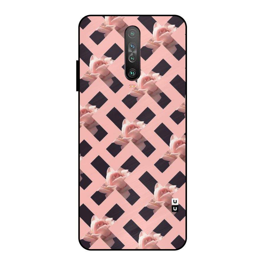 Floral X Design Metal Back Case for Poco X2