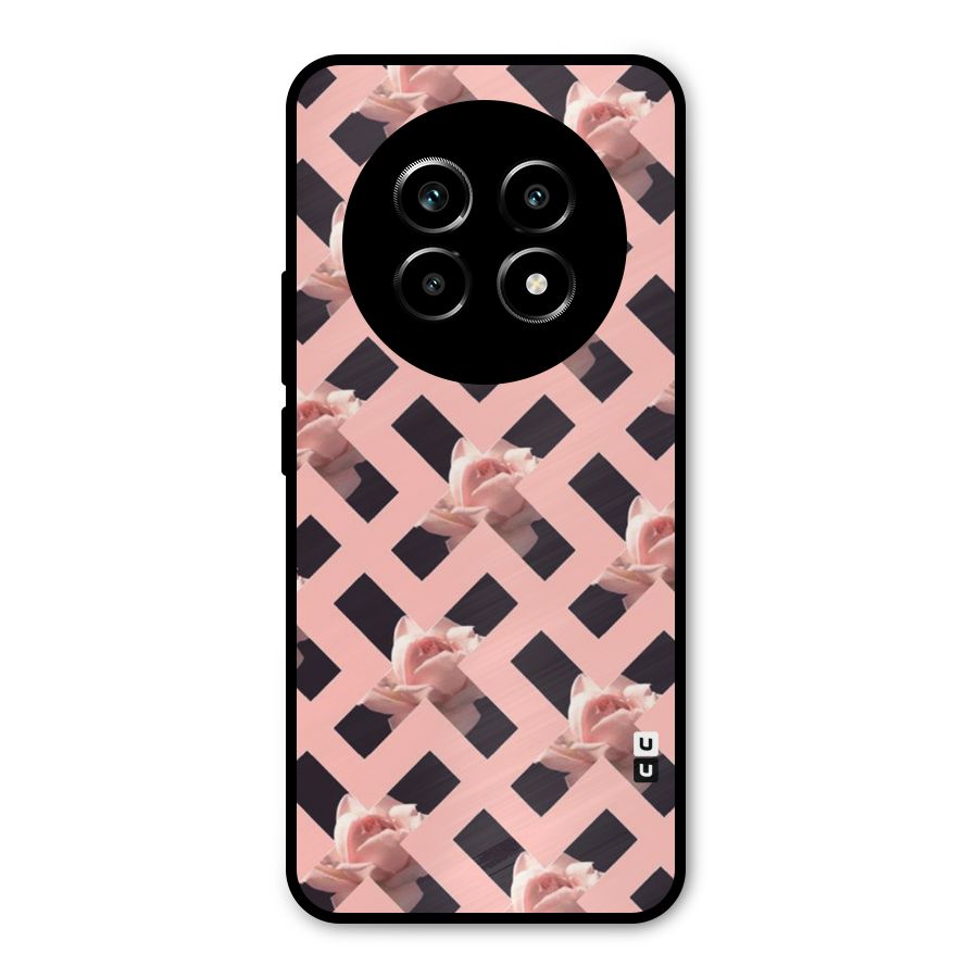 Floral X Design Metal Back Case for Realme 13 Pro