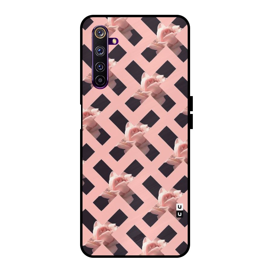 Floral X Design Metal Back Case for Realme 6 Pro