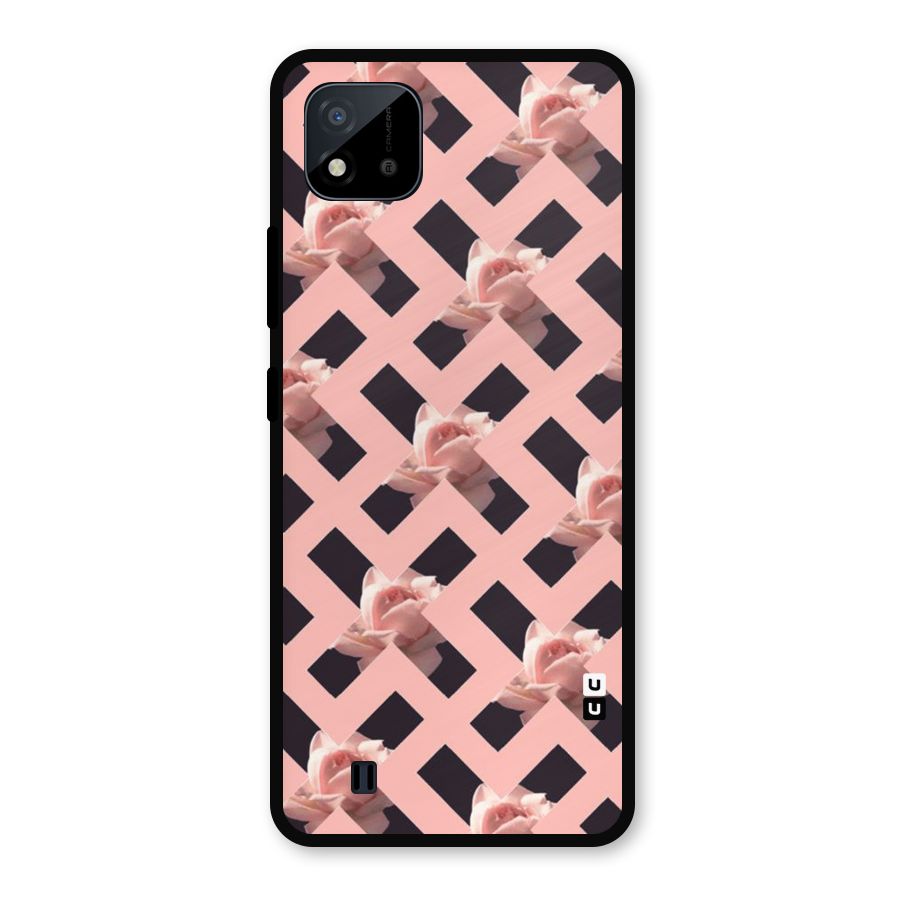 Floral X Design Metal Back Case for Realme C11 2021