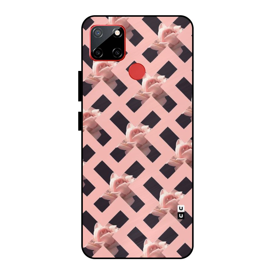 Floral X Design Metal Back Case for Realme C12