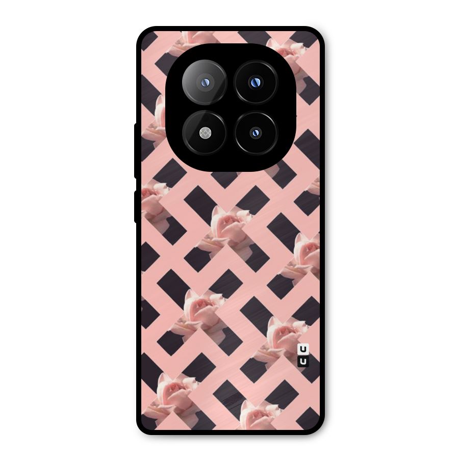 Floral X Design Metal Back Case for Redmi Note 14 Pro Plus 5G