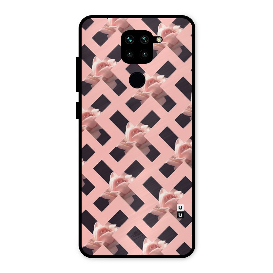 Floral X Design Metal Back Case for Redmi Note 9