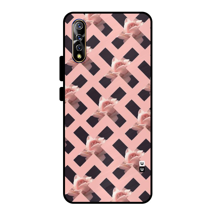 Floral X Design Metal Back Case for Vivo S1