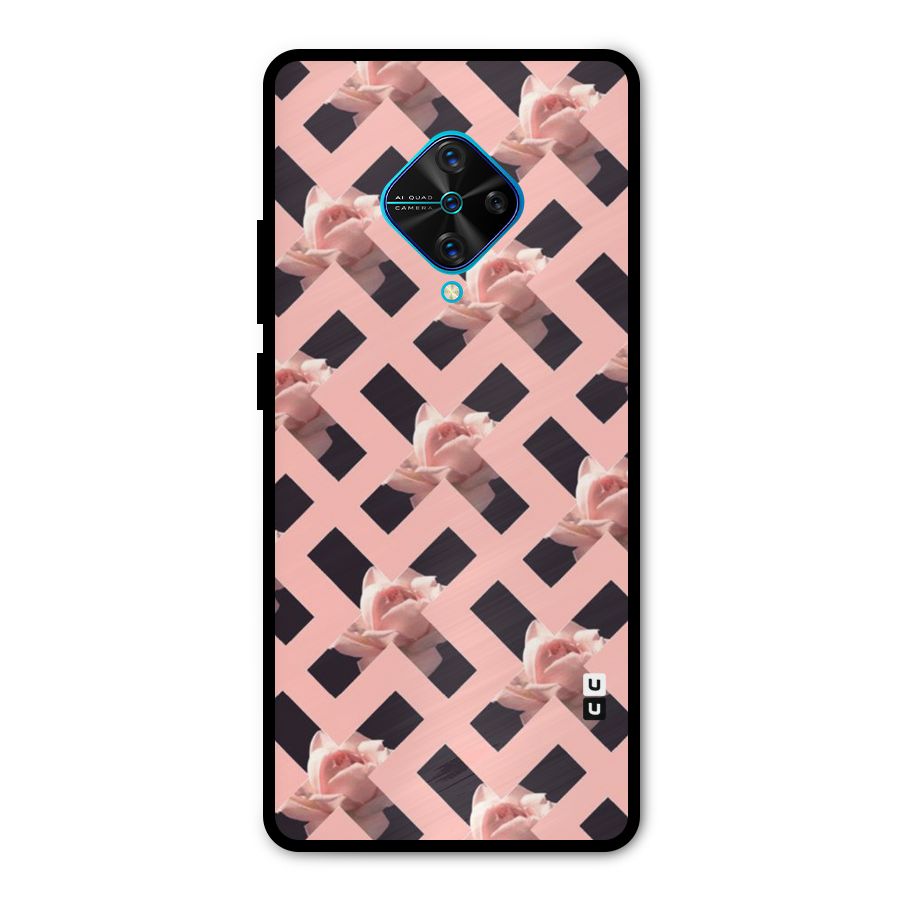 Floral X Design Metal Back Case for Vivo S1 Pro