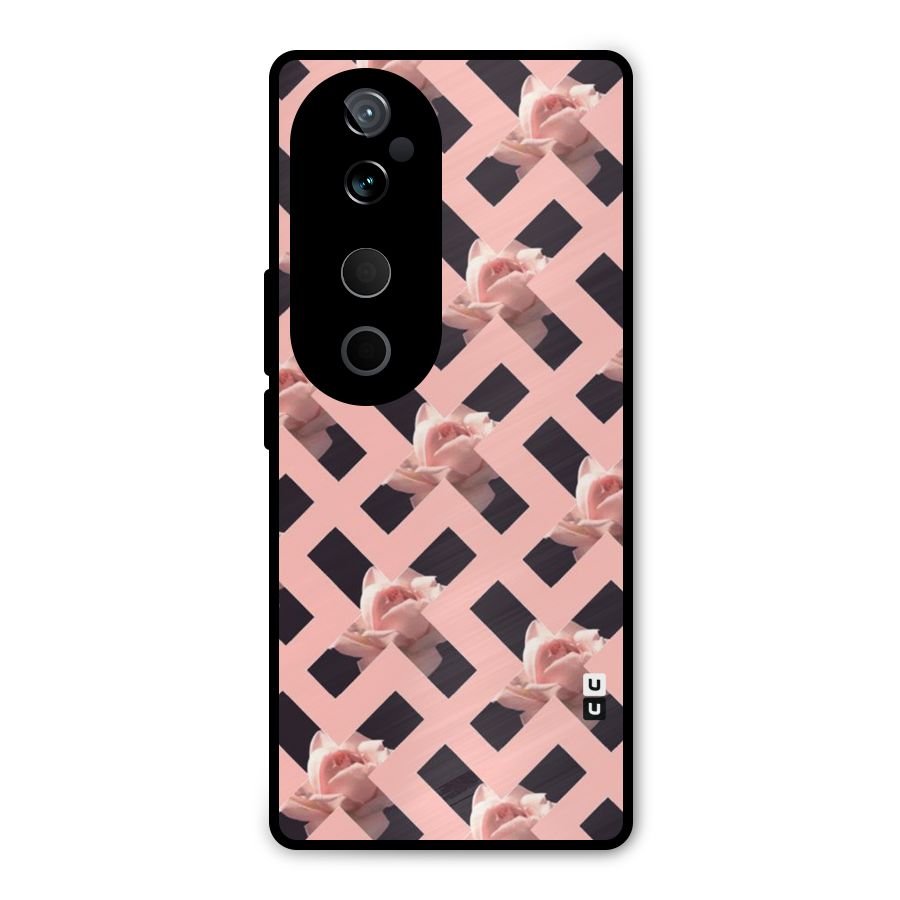 Floral X Design Metal Back Case for Vivo T3 Ultra