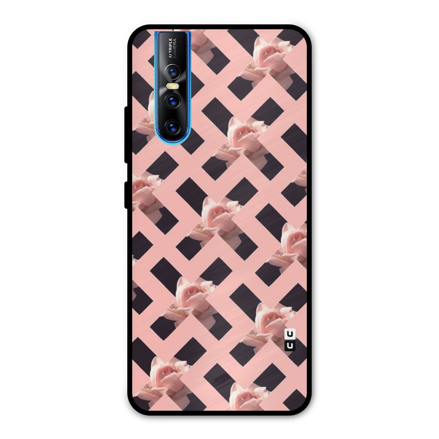 Floral X Design Metal Back Case for Vivo V15 Pro