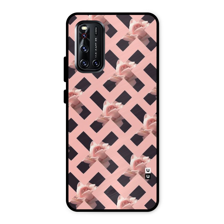 Floral X Design Metal Back Case for Vivo V19