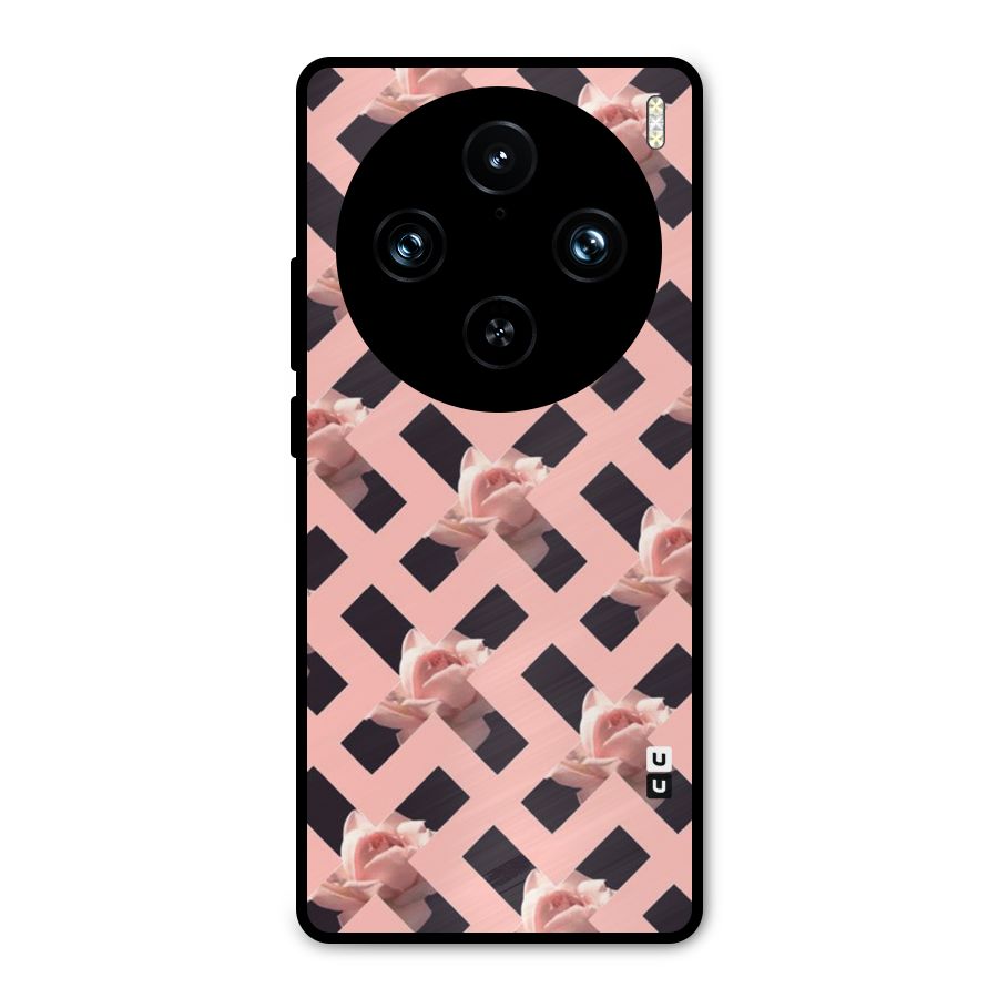 Floral X Design Metal Back Case for Vivo X100 Pro