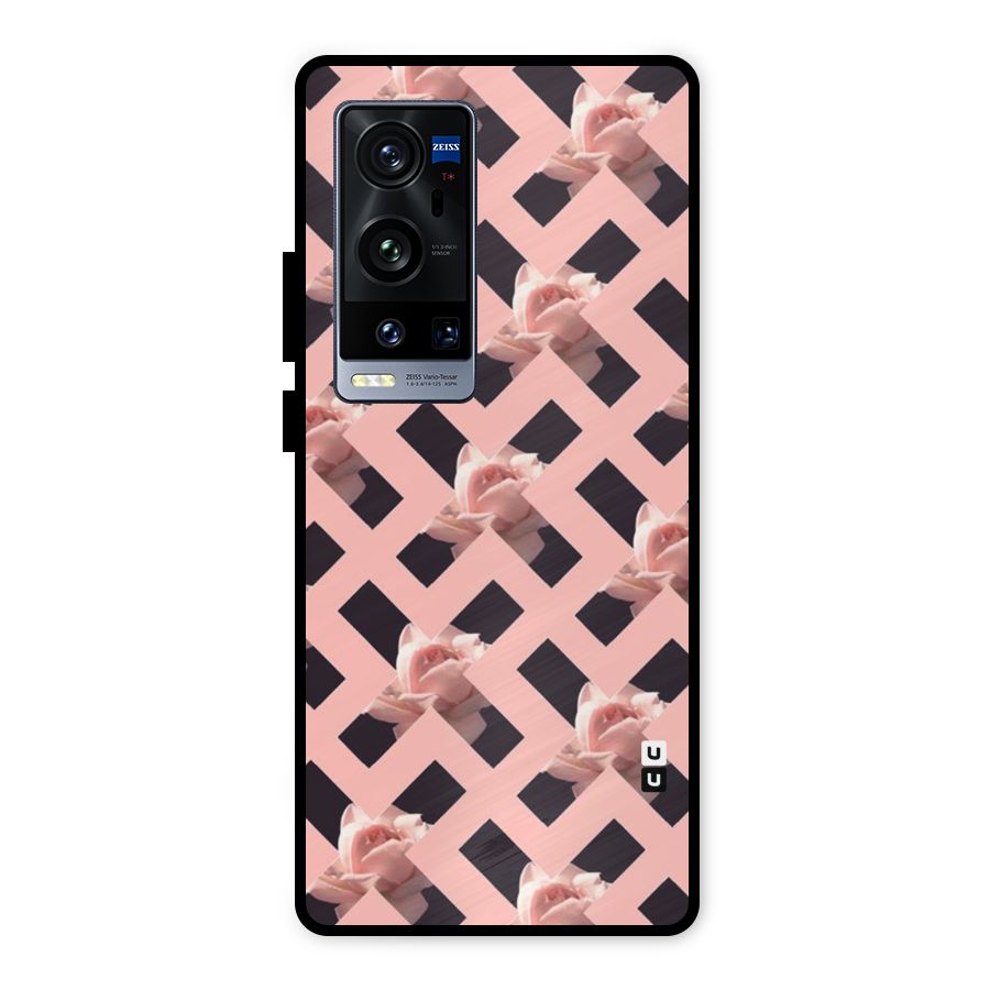 Floral X Design Metal Back Case for Vivo X60 Pro Plus