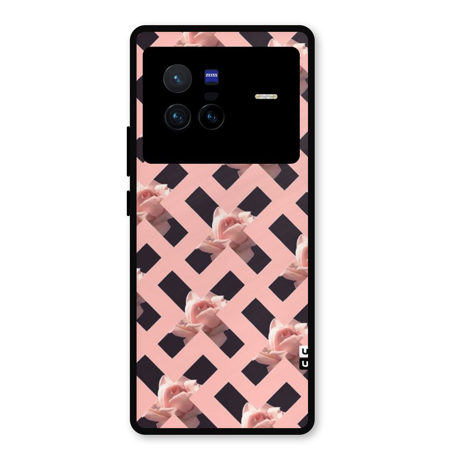 Floral X Design Metal Back Case for Vivo X80