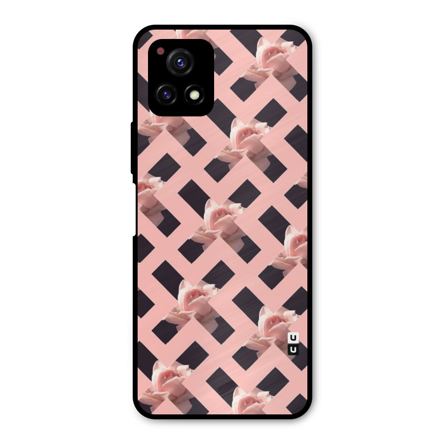 Floral X Design Metal Back Case for Vivo Y72 5G