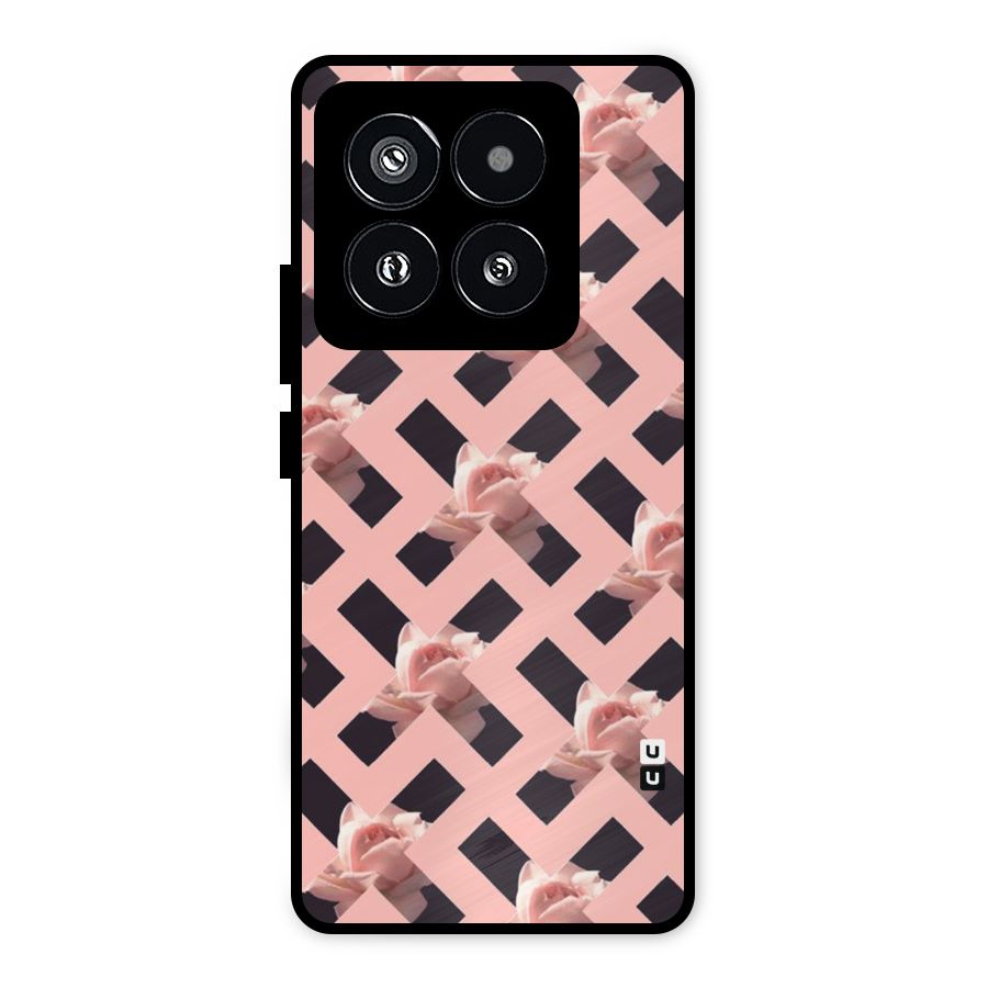 Floral X Design Metal Back Case for Xiaomi 14 Pro