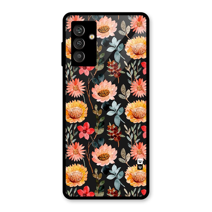 Florals Wonderful Pattern Glass Back Case for Galaxy M13