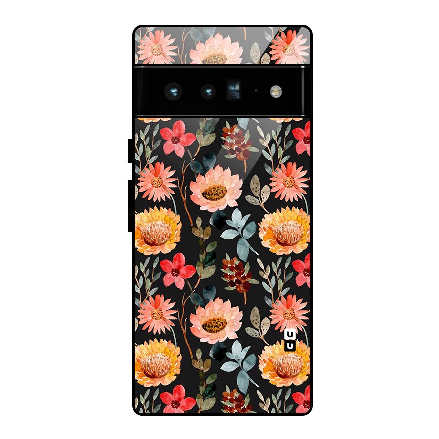 Florals Wonderful Pattern Glass Back Case for Google Pixel 6 Pro