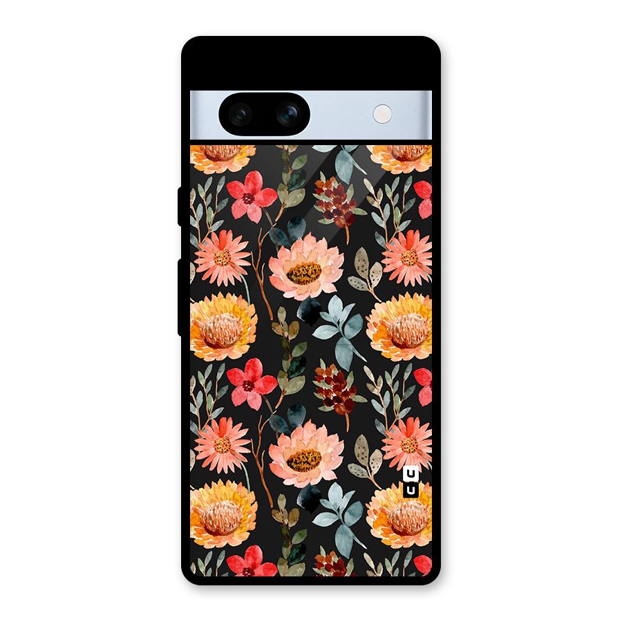 Florals Wonderful Pattern Glass Back Case for Google Pixel 7a