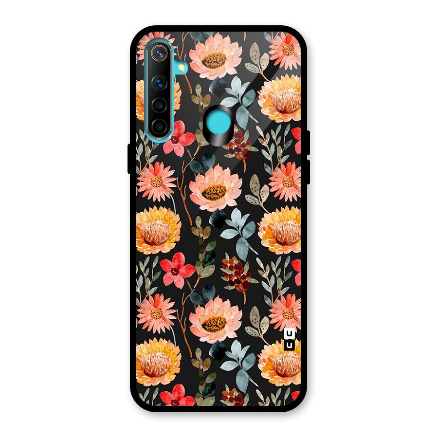 Florals Wonderful Pattern Glass Back Case for Realme Narzo 10
