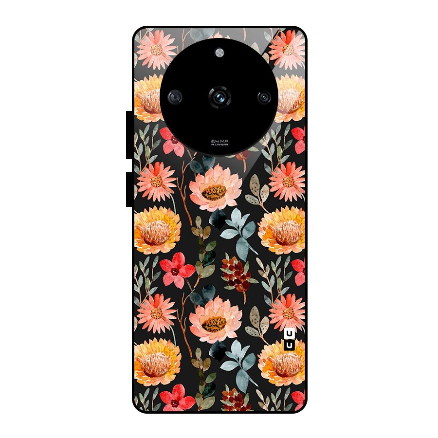 Florals Wonderful Pattern Glass Back Case for Realme Narzo 60 5G