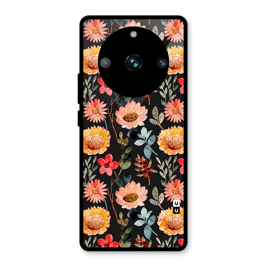 Florals Wonderful Pattern Glass Back Case for Realme Narzo 60 Pro