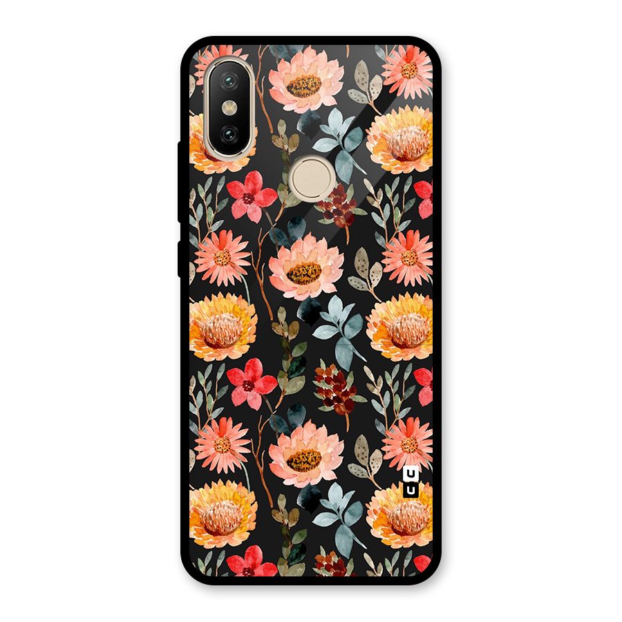 Florals Wonderful Pattern Glass Back Case for Redmi A2