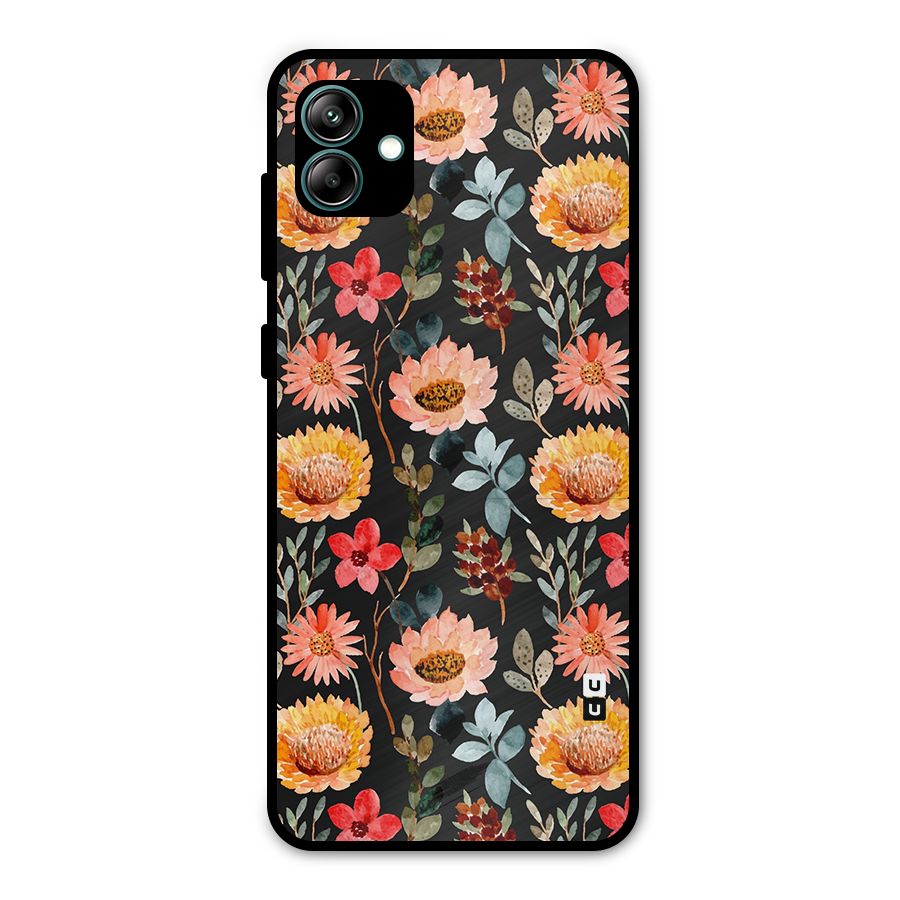 Florals Wonderful Pattern Metal Back Case for Galaxy A04